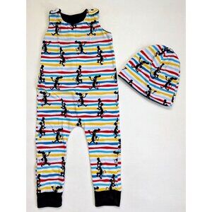 Handmade Dr Seuss Cat In The Hat Striped Playsiut Romper & Hat Size 18/24 M